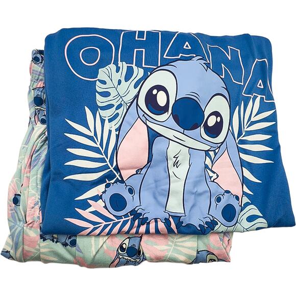 Disney Stitch Ohana 2-Piece Soft Pajama Set T-Shirt/Pants Women's Medium NWOT - Picture 7 of 9